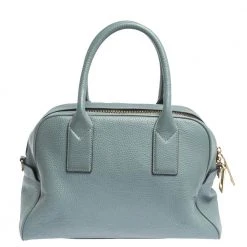 Marc Jacobs Pale Blue Leather Logo Shot Charm Boston Bag For Women -Cheap Marc Jacobs Store luxury women marc jacobs used handbags p299600 006