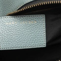 Marc Jacobs Pale Blue Leather Logo Shot Charm Boston Bag For Women -Cheap Marc Jacobs Store luxury women marc jacobs used handbags p299600 011