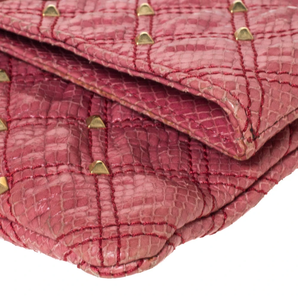 Marc Jacobs Pink Studded Leather Eugenie Clutch For Women 11 Marc Jacobs Pink Studded Leather Eugenie Clutch For Women - Image 11