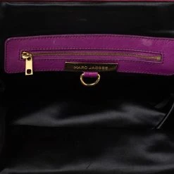 Marc Jacobs Dark Pink Patent Leather Stam Shoulder Bag For Women -Cheap Marc Jacobs Store luxury women marc jacobs used handbags p303580 010