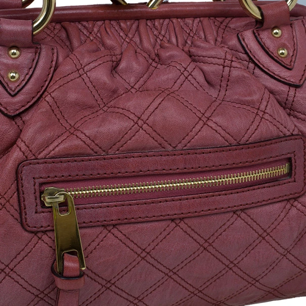 Marc Jacobs Cherry Red Quilted Leather Stam Bag For Women 8 Marc Jacobs Cherry Red Quilted Leather Stam Bag For Women - Image 8