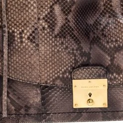 Marc Jacobs Grey/Beige Python Polly Shoulder Bag For Women -Cheap Marc Jacobs Store luxury women marc jacobs used handbags p312142 001
