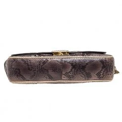 Marc Jacobs Grey/Beige Python Polly Shoulder Bag For Women -Cheap Marc Jacobs Store luxury women marc jacobs used handbags p312142 004