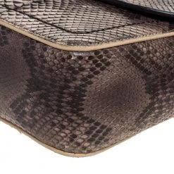 Marc Jacobs Grey/Beige Python Polly Shoulder Bag For Women -Cheap Marc Jacobs Store luxury women marc jacobs used handbags p312142 006