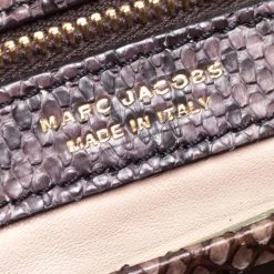 Marc Jacobs Grey/Beige Python Polly Shoulder Bag For Women -Cheap Marc Jacobs Store luxury women marc jacobs used handbags p312142 008