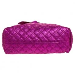 Marc Jacobs Metallic Pink Quilted Leather Satchel For Women -Cheap Marc Jacobs Store luxury women marc jacobs used handbags p314731 001