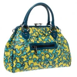 Marc Jacobs Multicolor Printed Quilted Leather Stam Satchel For Women -Cheap Marc Jacobs Store luxury women marc jacobs used handbags p316240 006