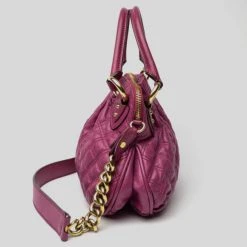 Marc Jacobs Purple Quilted Calf Leather Small Cecilia Bag For Women -Cheap Marc Jacobs Store luxury women marc jacobs used handbags p31671 003