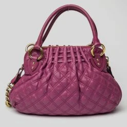 Marc Jacobs Purple Quilted Calf Leather Small Cecilia Bag For Women -Cheap Marc Jacobs Store luxury women marc jacobs used handbags p31671 005