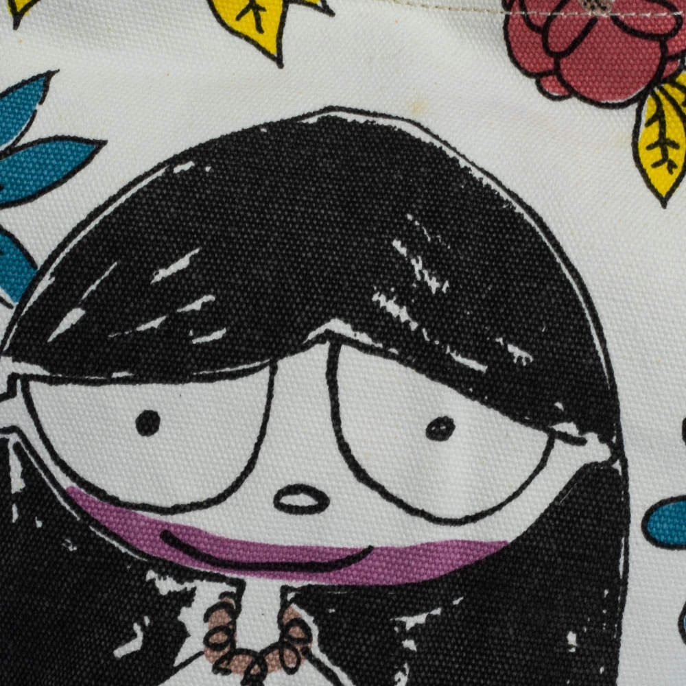 Marc Jacobs White Printed Canvas And Leather Tote For Women 5 Marc Jacobs White Printed Canvas And Leather Tote For Women - Image 5