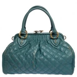 Marc Jacobs Pale Green Quilted Leather Stam Shoulder Bag For Women -Cheap Marc Jacobs Store luxury women marc jacobs used handbags p320210 005