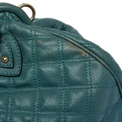 Marc Jacobs Pale Green Quilted Leather Stam Shoulder Bag For Women -Cheap Marc Jacobs Store luxury women marc jacobs used handbags p320210 006