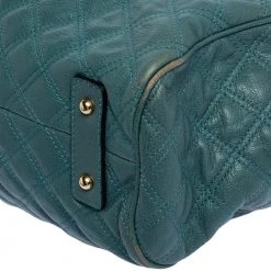 Marc Jacobs Pale Green Quilted Leather Stam Shoulder Bag For Women -Cheap Marc Jacobs Store luxury women marc jacobs used handbags p320210 014