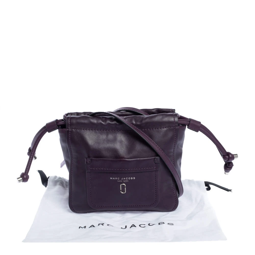 Marc Jacobs Purple Leather Drawstring Shoulder Bag For Women 9 Marc Jacobs Purple Leather Drawstring Shoulder Bag For Women - Image 9