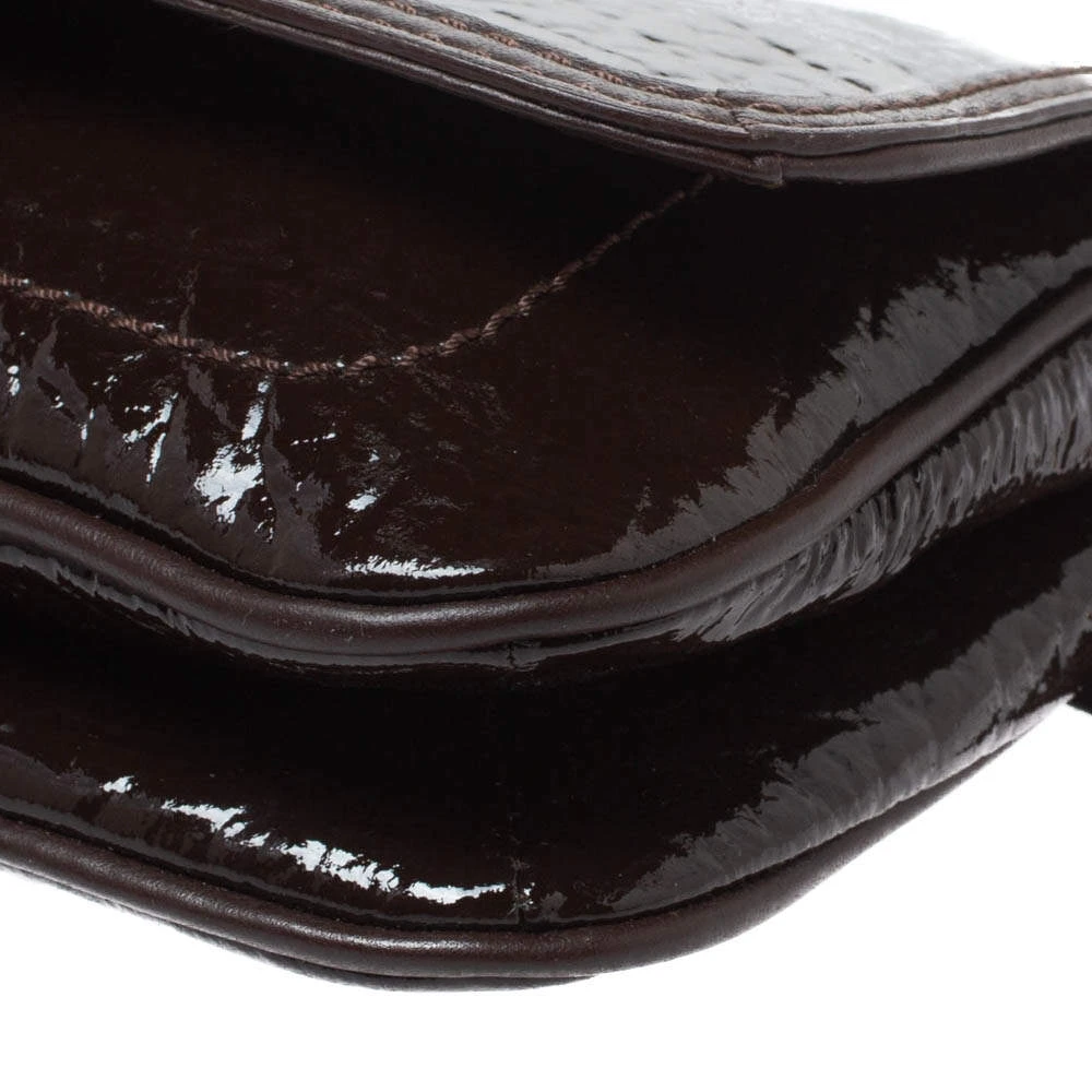 Marc Jacobs Dark Brown Patent Leather Shoulder Bag For Women 11 Marc Jacobs Dark Brown Patent Leather Shoulder Bag For Women - Image 11