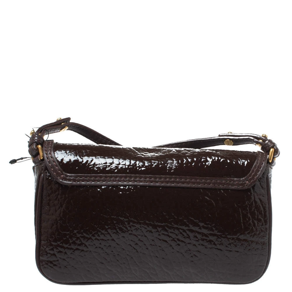 Marc Jacobs Dark Brown Patent Leather Shoulder Bag For Women 4 Marc Jacobs Dark Brown Patent Leather Shoulder Bag For Women - Image 4