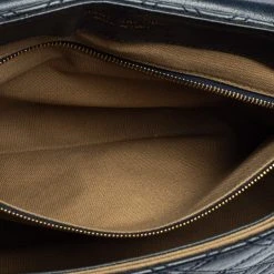 Marc Jacobs Navy Blue Quilted Leather Pushlock Flap Shoulder Bag For Women -Cheap Marc Jacobs Store luxury women marc jacobs used handbags p330036 006