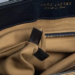 Marc Jacobs Navy Blue Quilted Leather Pushlock Flap Shoulder Bag For Women -Cheap Marc Jacobs Store luxury women marc jacobs used handbags p330036 007