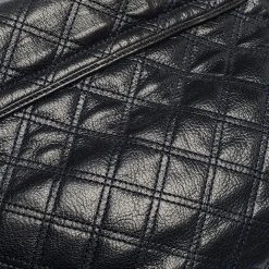 Marc Jacobs Navy Blue Quilted Leather Pushlock Flap Shoulder Bag For Women -Cheap Marc Jacobs Store luxury women marc jacobs used handbags p330036 016