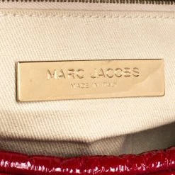Marc Jacobs Red Quilted Patent Leather Pushlock Satchel For Women -Cheap Marc Jacobs Store luxury women marc jacobs used handbags p330394 007