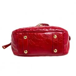 Marc Jacobs Red Quilted Patent Leather Pushlock Satchel For Women -Cheap Marc Jacobs Store luxury women marc jacobs used handbags p330394 012