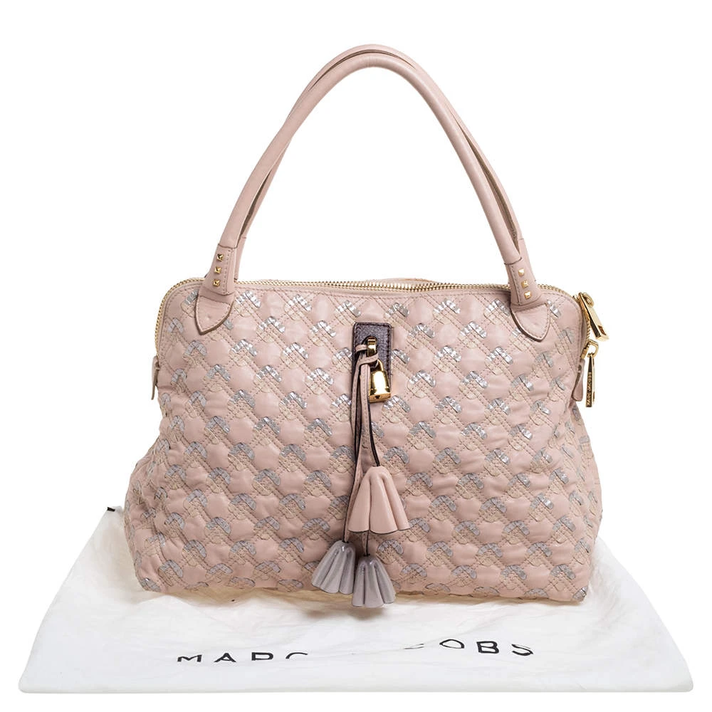 Marc Jacobs Pink Quilted Leather Memphis Robert Jena Satchel For Women 9 Marc Jacobs Pink Quilted Leather Memphis Robert Jena Satchel For Women - Image 9