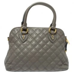 Marc Jacobs Brown Quilted Leather Carmine Satchel For Women -Cheap Marc Jacobs Store luxury women marc jacobs used handbags p350452 009