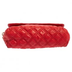 Marc Jacobs Red Quilted Leather Flap Shoulder Bag For Women -Cheap Marc Jacobs Store luxury women marc jacobs used handbags p350453 007