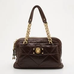 Marc Jacobs Brown Quilted Satchel For Women