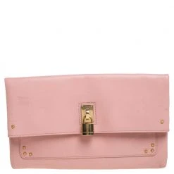 Marc Jacobs Peach Leather Eugenie Clutch For Women