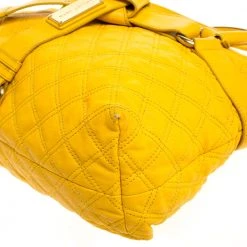 Marc Jacobs Mustard Quilted Leather Alina Satchel For Women -Cheap Marc Jacobs Store luxury women marc jacobs used handbags p361623 007