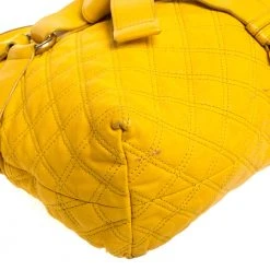 Marc Jacobs Mustard Quilted Leather Alina Satchel For Women -Cheap Marc Jacobs Store luxury women marc jacobs used handbags p361623 008