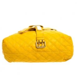 Marc Jacobs Mustard Quilted Leather Alina Satchel For Women -Cheap Marc Jacobs Store luxury women marc jacobs used handbags p361623 009