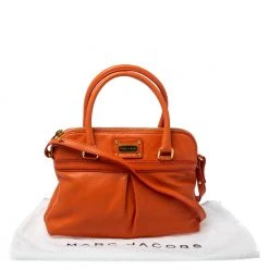 Marc Jacobs Orange Leather Raleigh Satchel For Women -Cheap Marc Jacobs Store luxury women marc jacobs used handbags p363427 002