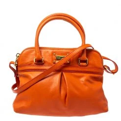 Marc Jacobs Orange Leather Raleigh Satchel For Women