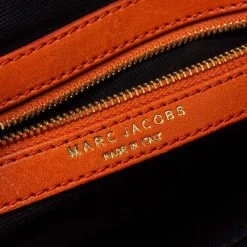 Marc Jacobs Orange Leather Raleigh Satchel For Women -Cheap Marc Jacobs Store luxury women marc jacobs used handbags p363427 013