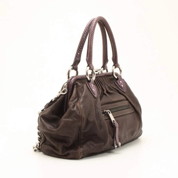 Marc Jacobs Brown And Purple Python Trim Stam For Women 3 Marc Jacobs Brown And Purple Python Trim Stam For Women - Image 3