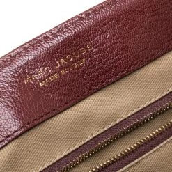 Marc Jacobs Maroon Quilted Leather Large Baroque Single Shoulder Bag For Women 18 Marc Jacobs Maroon Quilted Leather Large Baroque Single Shoulder Bag For Women -Cheap Marc Jacobs Store luxury women marc jacobs used handbags p370313 011