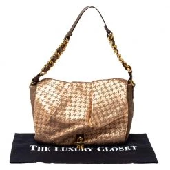 Marc Jacobs Light Pink/Brown Leather And Calf Hair Rockstar Jennifer Shoulder Bag For Women -Cheap Marc Jacobs Store luxury women marc jacobs used handbags p370935 006