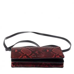 Marc Jacobs Red Python Embossed Crossbody Clutch Bag For Women -Cheap Marc Jacobs Store luxury women marc jacobs used handbags p371001 007