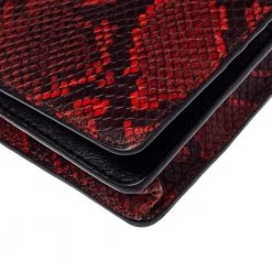 Marc Jacobs Red Python Embossed Crossbody Clutch Bag For Women -Cheap Marc Jacobs Store luxury women marc jacobs used handbags p371001 010