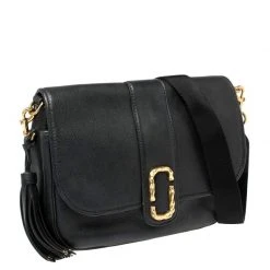 Marc Jacobs Black Leather Courier Messenger Bag For Women -Cheap Marc Jacobs Store luxury women marc jacobs used handbags p371906 1608721406 006
