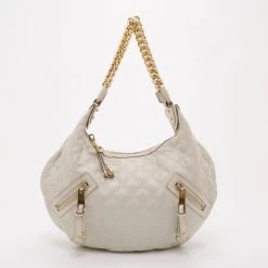 Marc Jacobs Cream Quilted Banana Hobo For Women