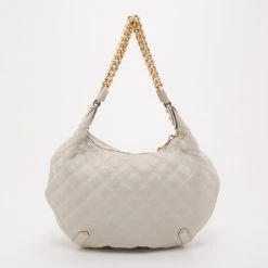 Marc Jacobs Cream Quilted Banana Hobo For Women -Cheap Marc Jacobs Store luxury women marc jacobs used handbags p37396 0004