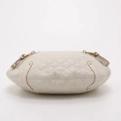 Marc Jacobs Cream Quilted Banana Hobo For Women -Cheap Marc Jacobs Store luxury women marc jacobs used handbags p37396 0005