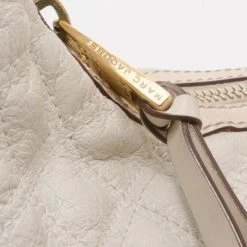 Marc Jacobs Cream Quilted Banana Hobo For Women -Cheap Marc Jacobs Store luxury women marc jacobs used handbags p37396 0009