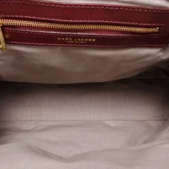 Marc Jacobs Burgundy Patchwork Stam Satchel For Women -Cheap Marc Jacobs Store luxury women marc jacobs used handbags p37573 008