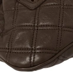 Marc Jacobs Dark Beige Quilted Leather Little Stam Shoulder Bag For Women -Cheap Marc Jacobs Store luxury women marc jacobs used handbags p377798 003
