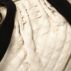Marc Jacobs Cream Quilted Leather Cecilia Satchel For Women -Cheap Marc Jacobs Store luxury women marc jacobs used handbags p378089 009
