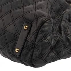 Marc Jacobs Dark Grey Quilted Leather Stam Satchel For Women -Cheap Marc Jacobs Store luxury women marc jacobs used handbags p386892 012